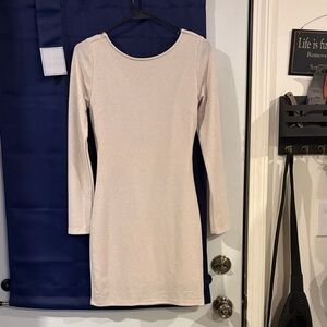 Emerald Sundae Cream Long Sleeve Dress